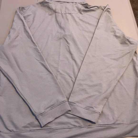 NEW Magaschoni Pullover Men's Size XXL Blue Striped 1/4 Zip Long Sleeve Casual - Picture 4 of 6